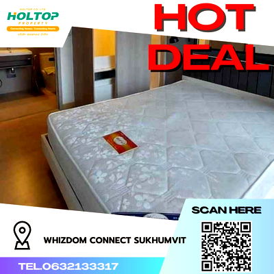 คอนโดให้เช่า : #R1357 ให้เช่า Whizdom Connect Sukhumvit   วิซดอม ค็อนเน็ค สุขุมวิท รูปแบบห้อง 1 ห้องนอน 1 ห้องน้ำ  ขนาดห้อง 27 ตรม. ชั้น 18