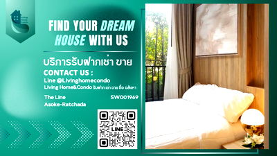 Condos for sale : For sale The Line Asoke-Ratchada, beautifully decorated room, fully furnished - SW001969