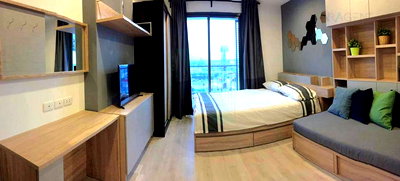 คอนโดให้เช่า : ให้เช่าคอนโด ไอดีโอ โมบิ จรัญ-อินเตอร์เชนจ์ อาคาร 1 ชั้น 10 สตูดิโอ ขนาด 22.00 ตรม ใกล้ ฟู้ดแลนด์ซุปเปอร์มาร์เก็ต