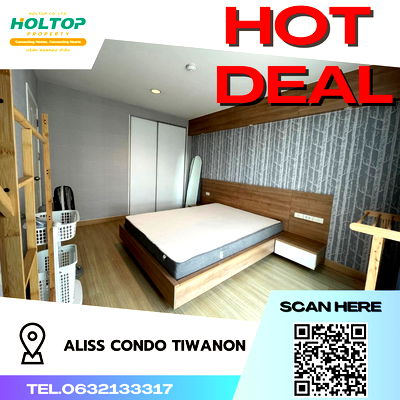 Condos for rent MRT Nonthaburi Civic Center : #S1518 For Rent Aliss  Condominium Tiwanon