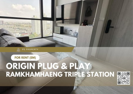 รูปภาพ ให้เช่า ✨ Origin Plug & Play Ramkhamhaeng Triple Station ✨ 2 ห้องนอน 1 ห้องน้ำ เฟอร์นิเจอร์ และ เครื่องใช้ไฟฟ้าครบ 