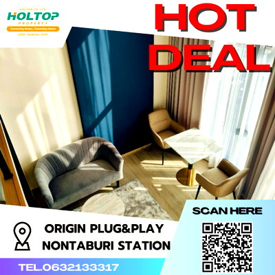 คอนโดให้เช่า : #S1537 ให้เช่า Origin Plug&Play Nontaburi Station