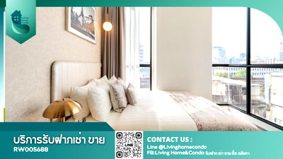 เช่าคอนโด สถาบันเทคโนโลยีปทุมวัน : For rent Park Origin phayathai ห้องตกแต่งสวย 2นอน 2น้ำ เฟอร์ครบพร้อมเข้าอยู่ LH-RW005688