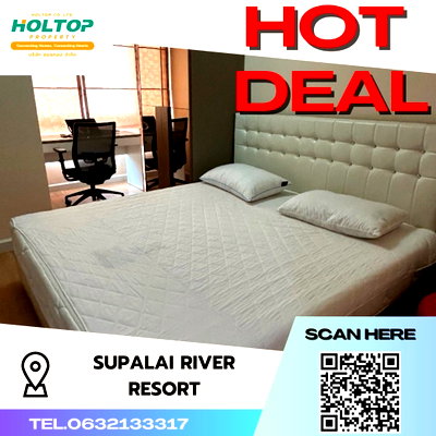 คอนโดให้เช่า : #S1598 ให้เช่า Supalai River Resort  ศุภาลัย ริเวอร์ รีสอร์ท รูปแบบห้อง 1 ห้องนอน 1 ห้องน้ำ  ชั้น16 ขนาด53.5ตรม 