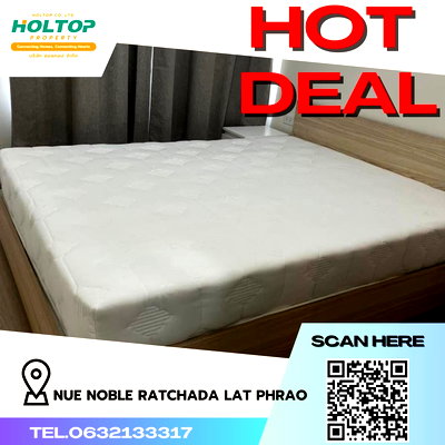 Condos for rent :  #R1660 For rent NUE Noble Ratchada Lat Phrao   Room type 1 bedroom 1 bathroom  Room size 30.5 sq.m. 14th floor