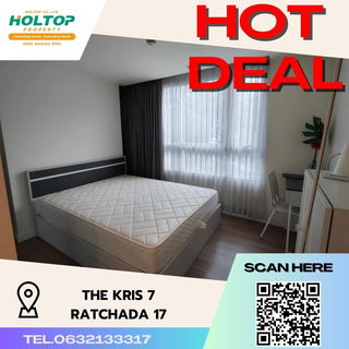 รูปภาพ #S1648 For rent The Kris 7 Ratchada 17 The Kris 7 Ratchada 17 Room type 2 bedrooms, 1 bathroom 2nd floor, size 45 sq m