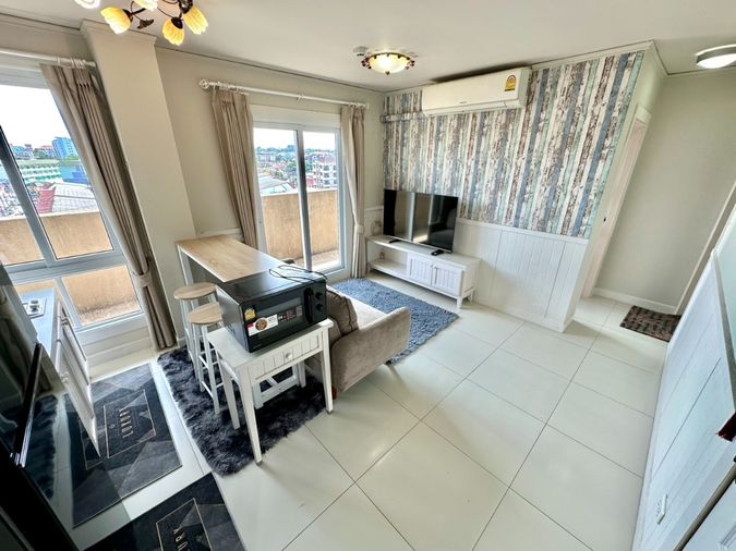 ตึก F ชั้น 8 ✔️วิวสวยไม่ติดตึก ✔️ 2ห้องนอน 53ตรม ราคาแค่ 10,000บาท ✔️ ที่ดูดควัน เตาไฟฟ้า