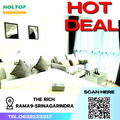คอนโดให้เช่า : #S1659  ให้เช่า The Rich Rama9-Srinagarindra