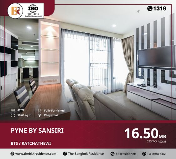 Luxury condo, pyne by sansiri, near bts ratchathewi