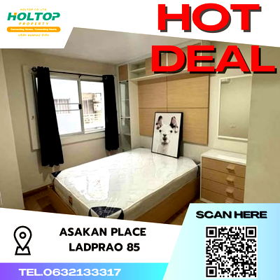 คอนโดให้เช่า : #S1661  ให้เช่า Asakan Place Ladprao 85