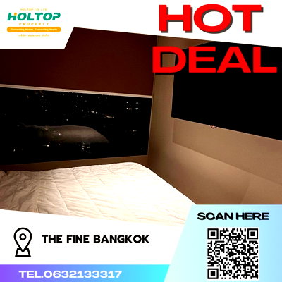 คอนโดให้เช่า : #S1643 ให้เช่า The Fine Bangkok Ekkamai-Thonglor  เดอะไฟน์ แบงค์ค็อก เอกมัย-ทองหล่อ รูปแบบห้อง 1 ห้องนอน 1 ห้องน้ำ ชั้น19 ขนาด35ตรม 