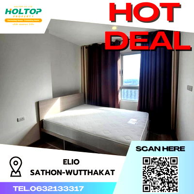 Condos for rent : #S1678 For rent Elio Sathorn-Wutthakat   Elio Sathorn-Wutthakat Room type 1 bedroom 1 bathroom  31st floor, size 32 sq m, Building B 