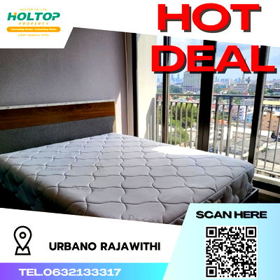 Condos for rent :  #S1680 For rent URBANO RAJAVITHI  Urbano Ratchawithi Room type 1 bedroom 1 bathroom 12th floor, size 31 sq m