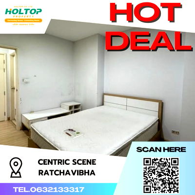 Condos for rent : #S1706 For rent Centric Scene Ratchavipha  Centric Scene Ratchavipha Room type 2 bedrooms, 2 bathrooms 7th floor, size 72.09 sq m, Building B