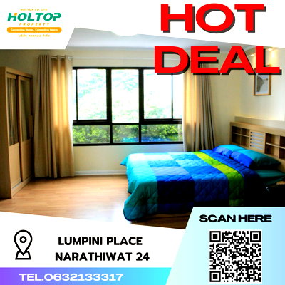 Condos for rent King's College International School Bangkok : #S1691 For Rent Lumpini Place Narathiwat24