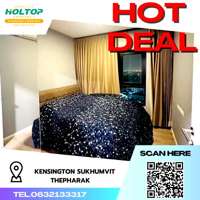 Condos for rent : #R1712 For rent Kensington Sukhumvit-Thepharak   Room type 1 bedroom 1 bathroom  Room size 33.5 sq.m. 28th floor, Building A