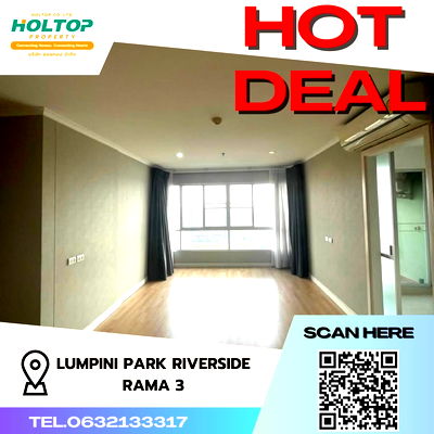 Condos for rent : #S1725 For rent Lumpini Park Riverside Rama3  Lumpini Park Riverside Rama3 Room type 2 bedrooms, 2 bathrooms 34th floor, size 65 sq m, Building A