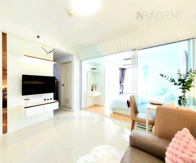 คอนโด ฟู๊ดแลนด์ เพชรบุรี : ขายคอนโด ฟิวส์ โมเบียส รามคำแหง สเตชั่น อาคาร 1 ชั้น 7 1 ห้องนอน ขนาด 29 ตรม ใกล้ ฟู้ดแลนด์ซุปเปอร์มาร์เก็ต