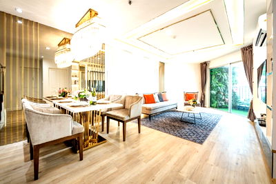 เช่าคอนโด MRT พระราม 9 : LTHC11423-Belle Grand Rama9 FOR RENT Size 178.43 sqm. 3 beds 3 baths Near MRT Rama 9 Station ONLY 100K/Month