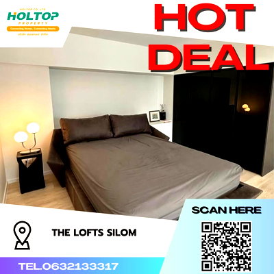 Condos for rent : #S1752 For rent The Lofts Silom  The Lofts Silom Duplex room type 1 bedroom 1 bathroom 15th floor, size 47 sq m