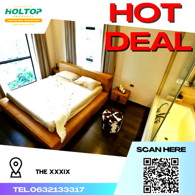 Condos for rent : #R1757 For rent THE XXXIX  The Thirty Nine by Sansiri Sukhumvit 39 Room type 2 bedrooms, 2 bathrooms Room size 81.58 sq.m. 9th floor