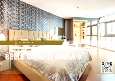 Condos for rent Bangkok : For rent 📍 Belle Grand Rama 9 📍 3 bedrooms, 3 bathrooms, complete furniture and electrical appliances, near MRT Rama 9.