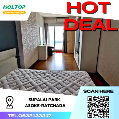 Condos for rent : #S1786 For Rent Supalai  Park Asoke-Ratchada