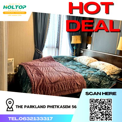 Condos for rent : #R1768 For rent The Parkland Phetkasem 56   Room type 1 bedroom 1 bathroom 1 living room Room size 37 sq m. 27th floor, Building A