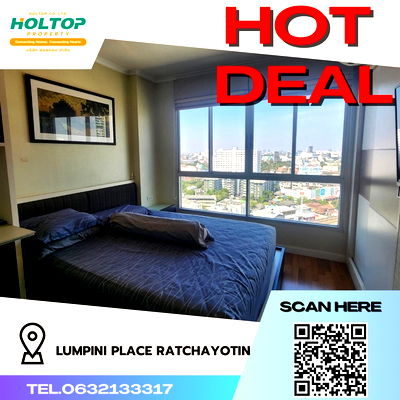 Condos for rent พหลโยธิน 35 : #R1775 For rent Lumpini Place Ratchayotin   Room type 1 bedroom 1 bathroom  Room size 28 sq m. 19th floor