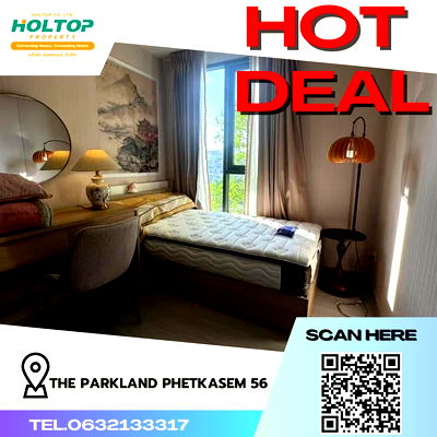 Condos for rent Phasi Charoen : #R1765 For rent The Parkland Phetkasem 56   Room type 2 bedrooms, 2 bathrooms  Room size 62 sq m. 6th floor, Building C