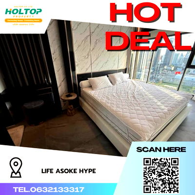 Condos for rent : #R1764 For rent Life Asoke Hype   Room type 2 bedrooms, 3 bathrooms  Room size 99 sq m. 27th floor