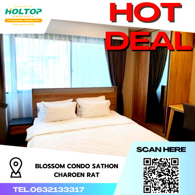 คอนโดให้เช่า : #R1858 ให้เช่า Blossom Condo Sathon-Charoen Rat 
