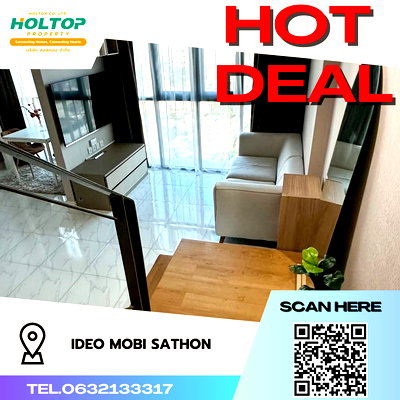 คอนโดให้เช่า : #S1860 ให้เช่า ideo mobi sathon