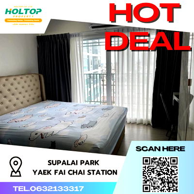 Condos for rent Central Pinklao : #S1923 For Rent Supalai Park Yeak Fai Chai Station