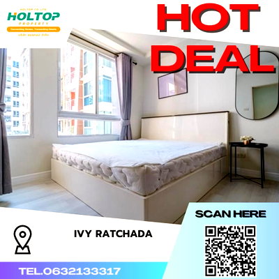 Condos for rent : #S1908 For rent Ivy ratchada  Ivy Ratchada Room type 1 bedroom 1 bathroom 2nd floor, size 35 sq m, Building A