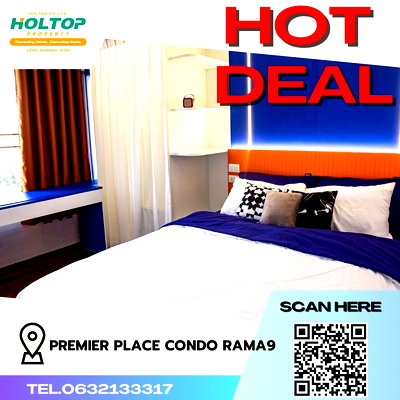 Condos for rent The Nine Rama 9 : #S1911 For rent Premier Place Condo Rama9  Premier Place Condo Rama9 Room type 2 bedrooms, 1 bathroom 6th floor, size 65 sq m, building 1