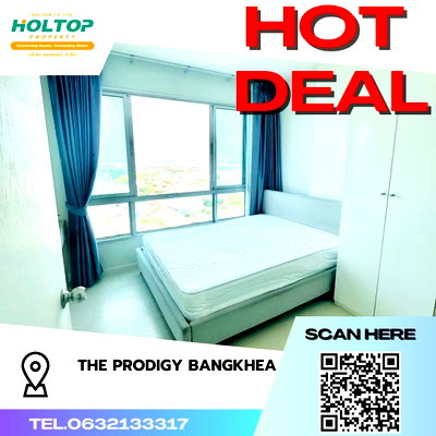 Condos for rent Kasem Rat Hospital Bang Khae : #S1907 For rent The Prodigy Condo MRT Bangkhae  The Prodigy MRT Bangkhae Room type 1 bedroom 1 bathroom 21st floor, size 30 sq m, Building B