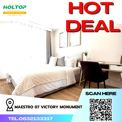 คอนโดให้เช่า : #R1975 ให้เช่า Maestro 07 Victory monument 