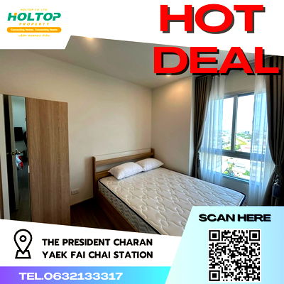 Condos for rent Central Pinklao : #R1987  For rent The President Charan-Yaek Fai Chai Station