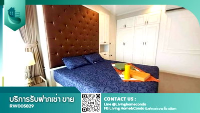 Condos for rent :  For Rent The Crest Sukhumvit 34, corner room, 2 bedrooms, 2 bathrooms, beautifully decorated, ready to move in LH-RW005829