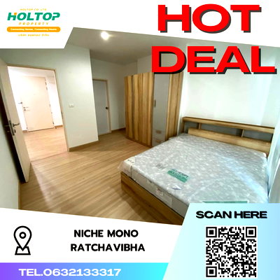 Condos for rent Pantip Plaza Ngamwongwan : #S2149 For Rent Niche mono Ratchavibha