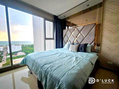ขายคอนโด : The Riviera Jomtien คอนโดหรู 1 ห้องนอน กว้างขวาง ชั้นสูง วิวทะเล ขายพร้อมผู้เช่า