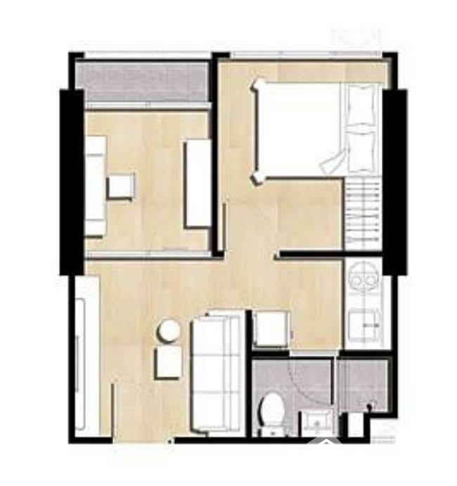 picture 1-bed 1-bath Condo size 33 sq.m. at KnightsBridge Prime Sathon by BTS Saint Louis for rent (ID 985713) - 9/11