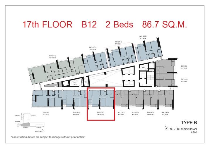 2-bed condo for sale, 86.7 sqm, Wan Veyla Na Chaopraya