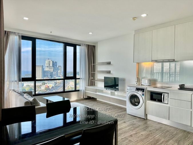 UK01-140 ให้เช่าคอนโด ไนท์บริดจ์ ดิ โอเชี่ยน ศรีราชา : 2 ห้องนอน ขนาด 63 ตร.ม. ห้องมุม | ค่าเช่าเพียง 20,000 บาท/เดือน (สัญญา 1 ปี)