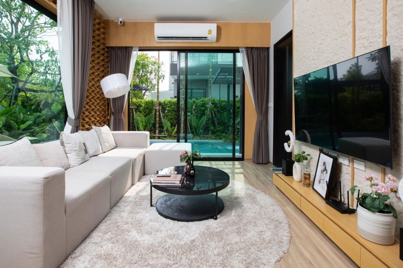 Houses for rent : Altitude Forest On Nut Lat Krabang Project 1/7 Modern detached house, private swimming pool
