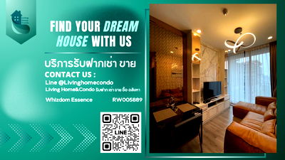 Condos for rent Udomsuk Walk : For rent Whizdom Essence 2 bedrooms, 2 bathrooms, fully furnished. Ready to move in LH-RW005889
