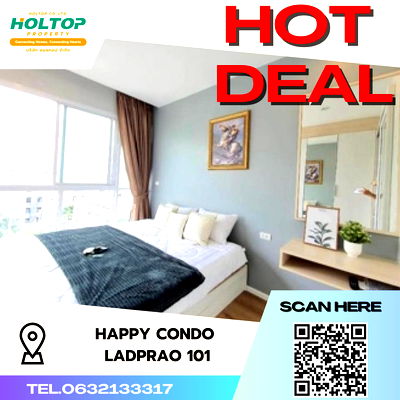 เช่าคอนโด ถนนโพธิ์แก้ว : #S2286 ให้เช่า Happy Condo Ladprao 101