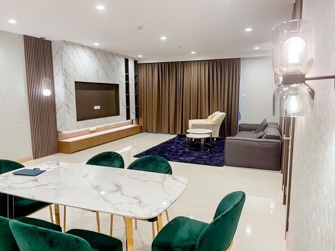 3-bed condo for rent, 145 sqm, Supalai Riva Grande