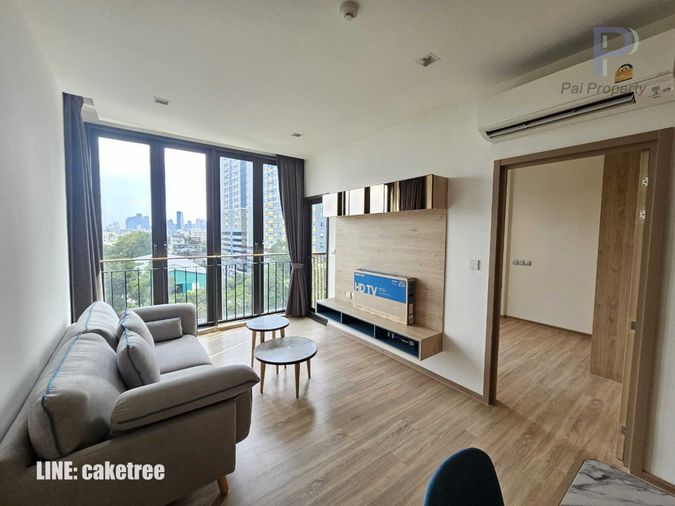 คอนโดวิวแม่น้ำ 2 ห้องนอนให้เช่าใน Kawa Haus ชุมชน T77 พร้อมโรงเรียนนานาชาติอังกฤษ และฟาร์มแสนสิริ พื้นที่นั่งเล่นของ อ่อนนุช.